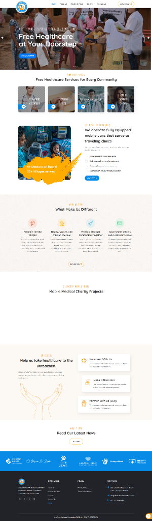 Life on Wheels Foundation Full Website Preview