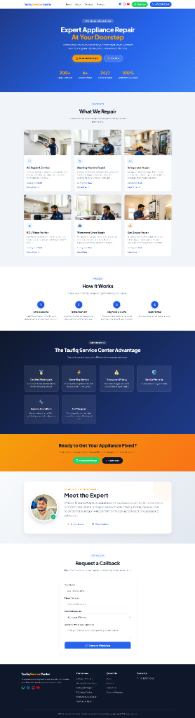 T Service Center Full Website Preview